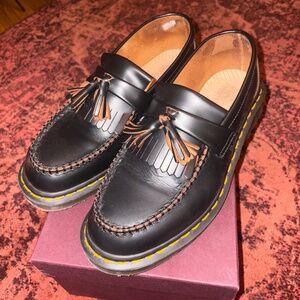 Dr Martens Adrian Black Loafers Size 10W
